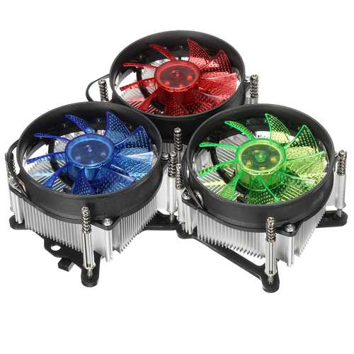 LED CPU Cooling Fan Cooler Heat Sink Radiator For Intel LGA 1150/1151/1155/1156 Series