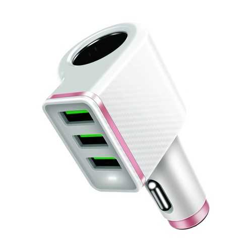 LDNIO CM12 4.2A 3 USB Output Synchronized Charging Smart Car Charger for Mobile Phone