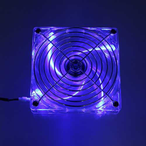 120mm Blue LED Light USB PC Computer Case Cooling Fan Cooler Heat Sink