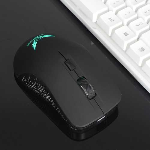 Zerodate X90 2.4GHz 2400DPI Wireless Rechargeable Gaming Mouse 6Buttons 7 Colors Breathing Light