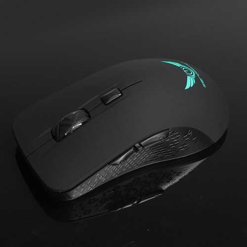 Zerodate X90 2.4GHz 2400DPI Wireless Rechargeable Gaming Mouse 6Buttons 7 Colors Breathing Light