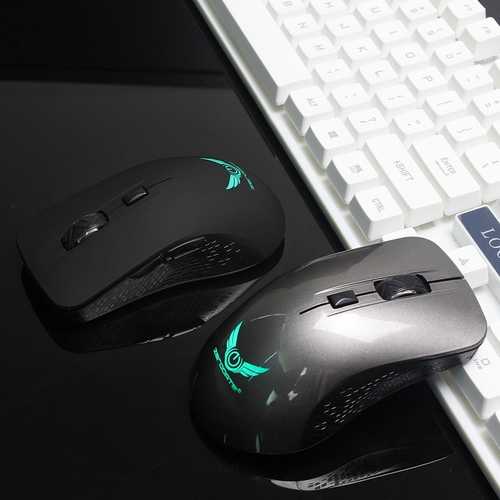 Zerodate X90 2.4GHz 2400DPI Wireless Rechargeable Gaming Mouse 6Buttons 7 Colors Breathing Light