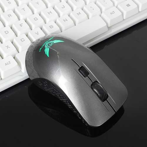 Zerodate X90 2.4GHz 2400DPI Wireless Rechargeable Gaming Mouse 6Buttons 7 Colors Breathing Light