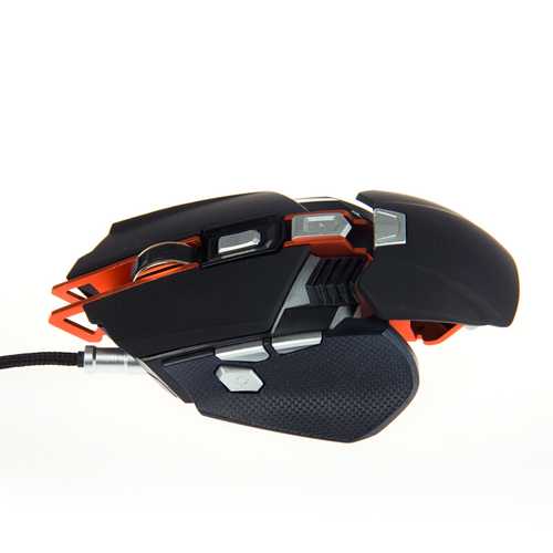 AJazz GTX 4000DPI USB Wired RGB Backlit Ergonomic Optical Gaming Mouse with Adjustable Wrist Pad