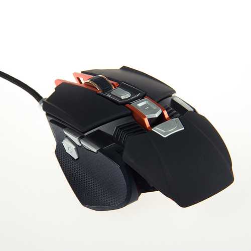 AJazz GTX 4000DPI USB Wired RGB Backlit Ergonomic Optical Gaming Mouse with Adjustable Wrist Pad