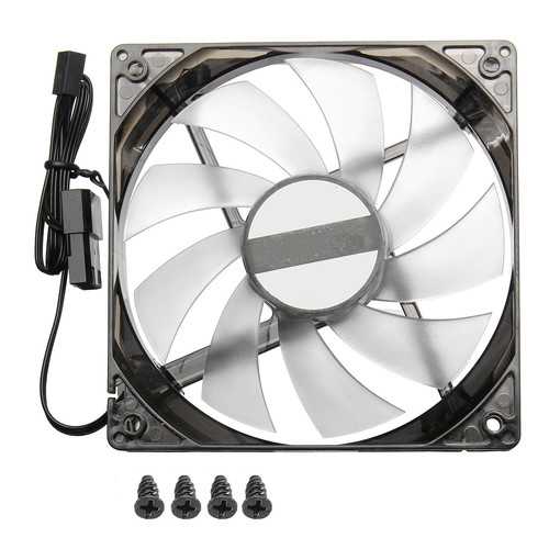 12cm Red Green Blue White LED Light Luminescent Computer Cooling Fan Cooler Heat Sink