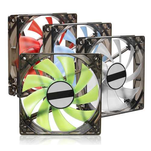 12cm Red Green Blue White LED Light Luminescent Computer Cooling Fan Cooler Heat Sink