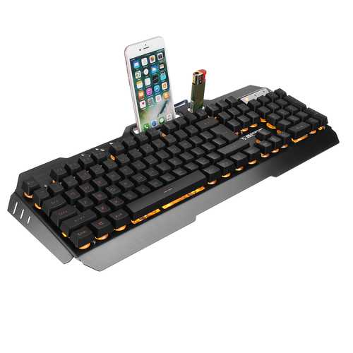 USB Wired Yellow LED Backlight Mechanical Handfeel Gaming Keyboard and Mouse Combo