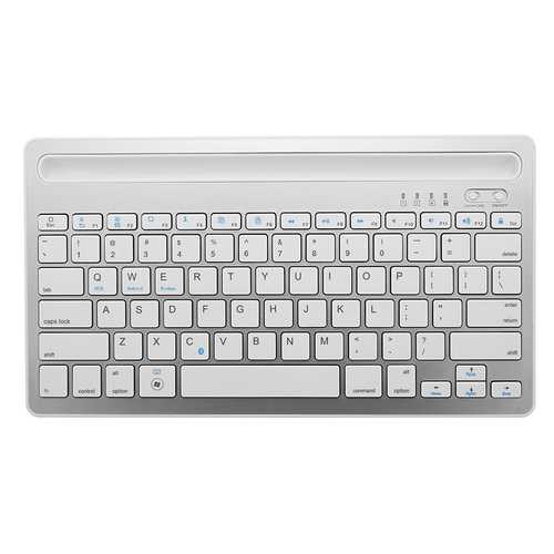 Dual Channel Bluetooth Wireless Keyboard Ultra Thin Portable Keyboard for Phones Pads