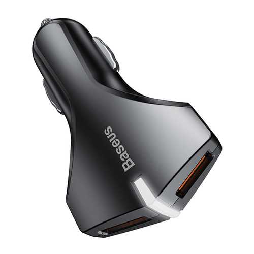 Baseus QC3.0 3A Dual USB Fast Car Charger With LED Indicator For iPhone X 8Plus Oneplus 5 Tablet