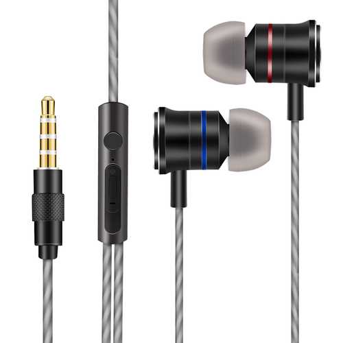 JIES X200 3.5mm Wired In-ear Wire-Control Deep Bass Earphone Headphone with Microphone