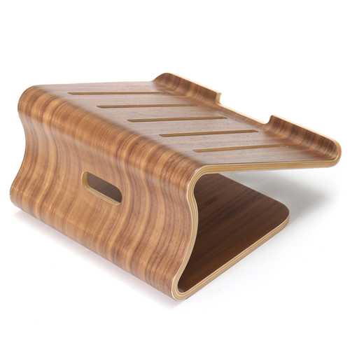Wooden Laptop Cooling Holder Stand Radiator Dock Tray For Notebook Tablet