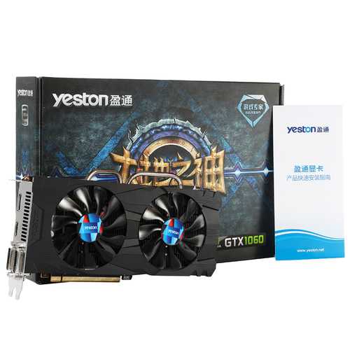 Yeston Geforce GTX1060 3GB GDDR5 192Bit 1506MHz 8008MHz Gaming Video Graphics Card