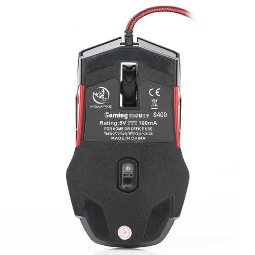 MOYUKAXIE S400 3200dpi Adjustable USB Wired LED Backlit Gaming Mouse