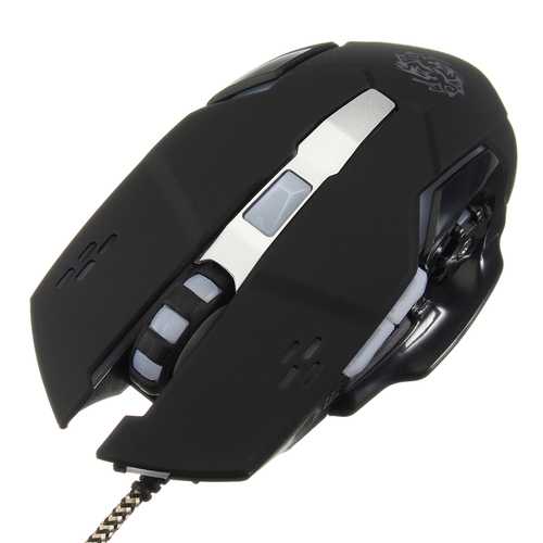 6 Buttons 2400DPI Adjustable USB Wired Optical Gaming Mouse for Desktop PC Laptops