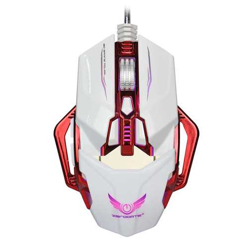 Zerodate Backlit Gaming Mouse Ajustable 4000DPI 8 Button Optical Macro Programming for Gaming LOL
