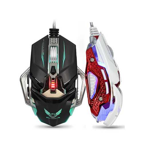 Zerodate Backlit Gaming Mouse Ajustable 4000DPI 8 Button Optical Macro Programming for Gaming LOL