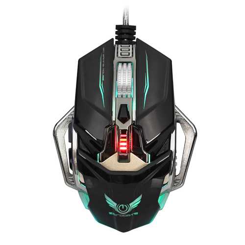 Zerodate Backlit Gaming Mouse Ajustable 4000DPI 8 Button Optical Macro Programming for Gaming LOL