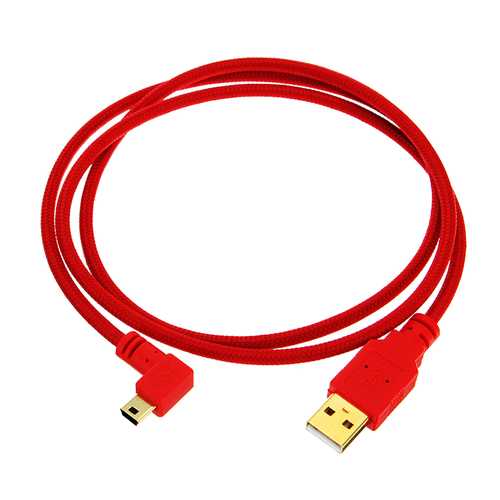 1m Red T-Shape Mini USB to USB Male to Male Data Cable for DIY Mechanical Keyboard