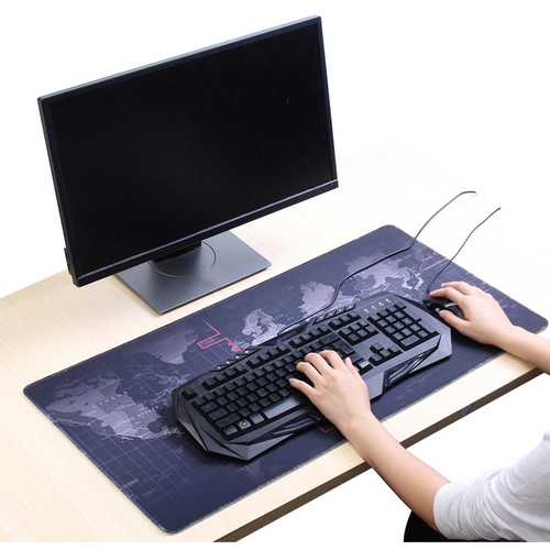 800x400x4mm Large Non-Slip Laptop Computer Keyboard World Map Mouse Desktop Pad Mat