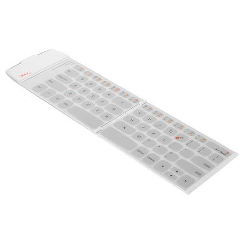 Pocketwekey Wireless Bluetooth Thin English Keyboard White