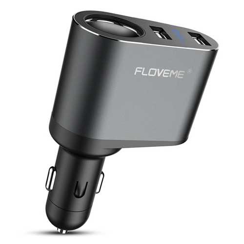 FLOVEME 3.1A LED Display Fast Car Charger With Cigarette Lighter For iPhone X 8 OnePlus 5 Xiaomi 6