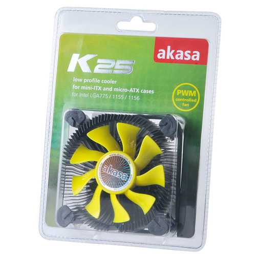 Akasa AK- CC7118HP01 CPU Cooler Cooling Fan Heatsink for Intel LGA775 LGA1155 LGA1156