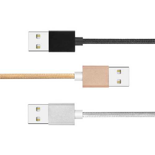 1M 2 In 1 Magnetic Nylon USB Charger Date Cable For Cellphone Tablet