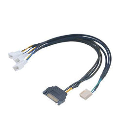 Akasa AK-CBFA06-30 Supports 3 PWM Fans From Single Motherboard PWM Header Extend Power Supply Cable