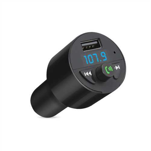 BT-C2 2.1A Hands-free Call FM Bluetooth Car Charger With mp3 For iphone X 8 Samsung S8 Xiaomi 6 mi5