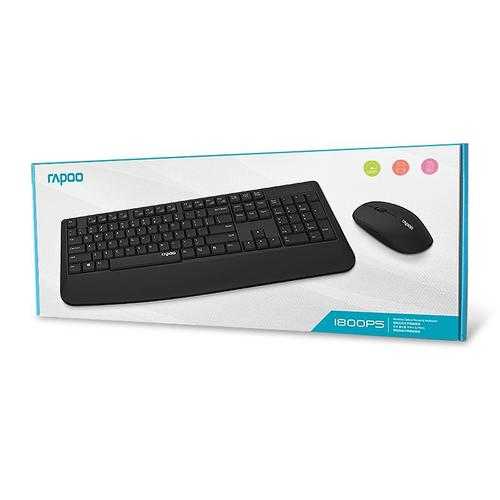Rapoo 1800p5 2.4Ghz Wireless 104 Keys Keyboard And Optical Mouse Combo with USB Receiver