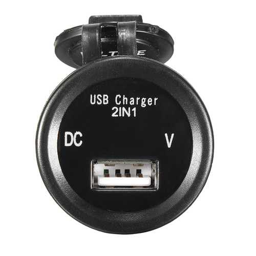 2 in1 Universal USB 12-24V Car Charger With Automobile Voltmeter Disply For iphone X 8/8Plus Samsung