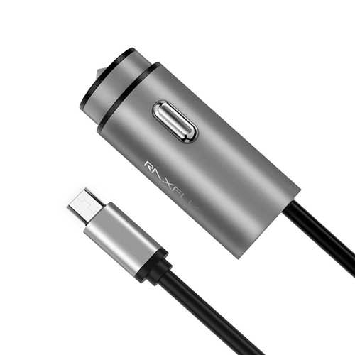 RAXFLY 3.4A Fast Car Charger With Extension Cable For iPhone X 8 8plus Oneplus 5 Xiaomi 6 Mi A1 S8