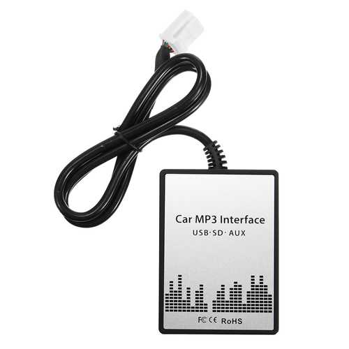 Car Digital Music MP3 CD Changer Adapter USB SD For iphone X 8/8Plus Samsung S8 Xiaomi mi5 mi6