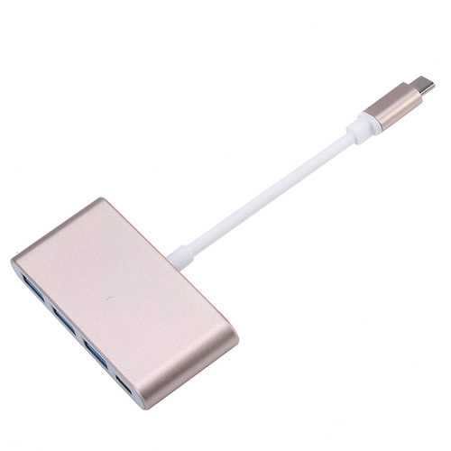 Type-C to Type-C USB-C and 3-Port USB 3.0 Hub