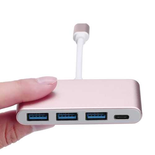 Type-C to Type-C USB-C and 3-Port USB 3.0 Hub