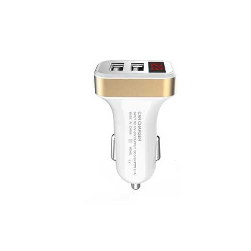 2.1A 2 USB Ports Fast Charging Car Charger With LED Display Real time Monitoring For iphone Samsung