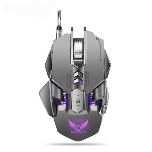 Zeredate X300GY Mechanical Macros Define Gaming Mouse 250-4000 DPI 7 Keys USB Wired Optical Mouse