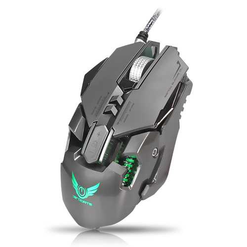 Zeredate X300GY Mechanical Macros Define Gaming Mouse 250-4000 DPI 7 Keys USB Wired Optical Mouse