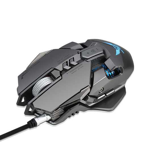 Zeredate X300GY Mechanical Macros Define Gaming Mouse 250-4000 DPI 7 Keys USB Wired Optical Mouse