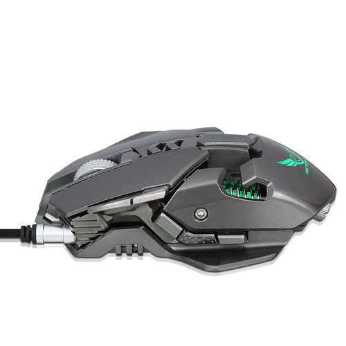 Zeredate X300GY Mechanical Macros Define Gaming Mouse 250-4000 DPI 7 Keys USB Wired Optical Mouse