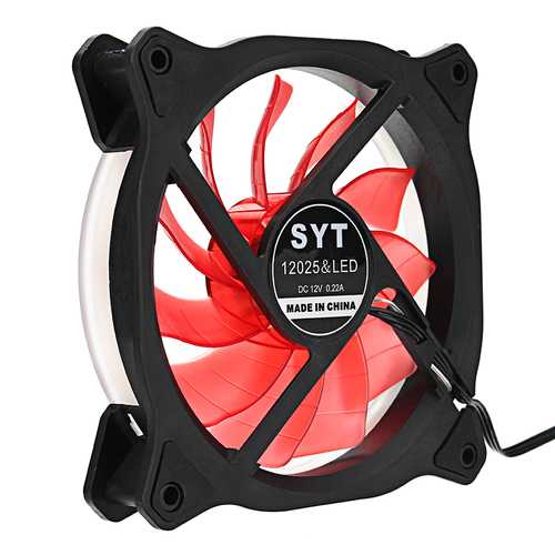 12V 120mm 4Pin/3Pin LED Light Effect Cooling Fan PC Cooler Heatsink For Computer Desktop