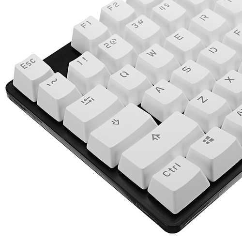 61 Key ANSI Layout OEM Profile PBT Keycaps Light Translucent Key Caps for 60% Mechanical Keyboard