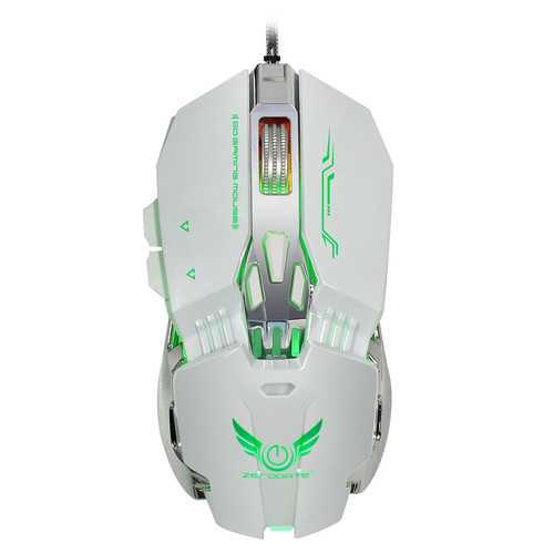 Zerodate X800 3200DPI 8 Buttons Mechanical Macros Define LED Game Mouse Mice for PC