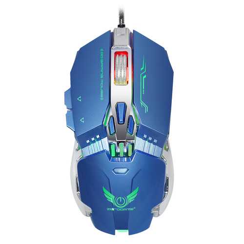 Zerodate X800 3200DPI 8 Buttons Mechanical Macros Define LED Game Mouse Mice for PC