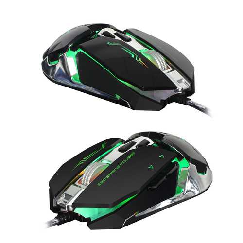 Zerodate X800 3200DPI 8 Buttons Mechanical Macros Define LED Game Mouse Mice for PC