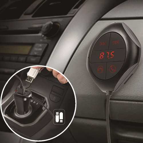 FM Transmitter LED Display USB Port Bluetooth Stereo Music Play MP3/WMA/WAV/FLV Car Charger