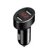 USAMS US-CC045 2.1A 2Ports USB Car Charger With LED Display For iphone X 8/8Plus Samsung S8 Xiaomi6
