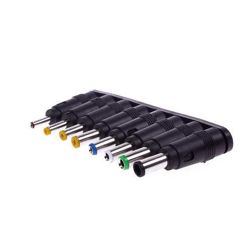 1 Set 8pcs Universal AC DC Power Adapter 2pin Plug Charger Tips For PC Notebook Laptop Use