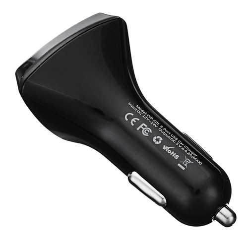 WK 3 Ports Fast Car Charger For iPhone X 8Plus Oneplus 5t Xiaomi 6 Mi A1 Note 3 S8 Note 8